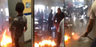 Estudiante prende fuego su salón de clase, en Brasil Estudiante prende fuego su salón de clase, en Brasil
