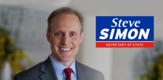 El actual secretario de Estado demócrata, Steve Simon, defendió el cargo que ocupa desde 2015 El actual secretario de Estado demócrata, Steve Simon, defendió el cargo que ocupa desde 2015