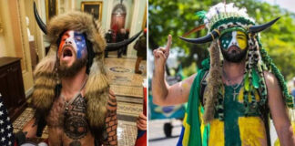 Imagen de “vikingo bolsonarista” no es del asalto al capitolio brasileño Imagen de "vikingo bolsonarista" no es del asalto al capitolio brasileño