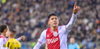 Edson Álvarez marca el gol del triunfo para el Ajax Edson Álvarez marca el gol del triunfo para el Ajax