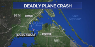 Una persona murió luego de un accidente aéreo cerca del puente Bong en Duluth Una persona murió luego de un accidente aéreo cerca del puente Bong en Duluth