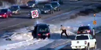 Tras persecución de película en la Interestatal 694, un hombre ebrio se estrelló contra banco de nieve Tras persecución de película en la Interestatal 694, un hombre ebrio se estrelló contra banco de nieve