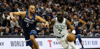 Los Celtics resisten al final y derrotan a los Timberwolves por apenas dos puntos Los Celtics resisten al final y derrotan a los Timberwolves por apenas dos puntos