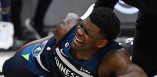 Anthony Edwards abandonó el partido contra los Bulls por un esguince en el tobillo derecho Anthony Edwards abandonó el partido contra los Bulls por un esguince en el tobillo derecho