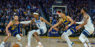 Gran victoria de los Timberwolves por 99 a 96 frente a los Warriors de Stephen Curry Gran victoria de los Timberwolves por 99 a 96 frente a los Warriors de Stephen Curry