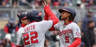 Con cuatro hits de Meneses y un jonrón de CJ Abrambs, los Nacionales vencieron 10-4 a los Twins Con cuatro hits de Meneses y un jonrón de CJ Abrambs, los Nacionales vencieron 10-4 a los Twins