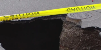 Otro pozo aparece en las calles de Minneapolis: esta vez en el vecindario Lowry Hill East Otro pozo aparece en las calles de Minneapolis: esta vez en el vecindario Lowry Hill East