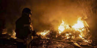 Defensa ucraniana derriba drones y misiles sobre Kiev Defensa ucraniana derriba drones y misiles sobre Kiev