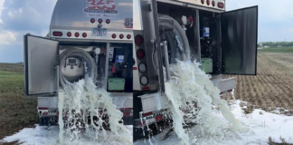 Granjeros de Minnesota tiran galones de leche debido al exceso de oferta Granjeros de Minnesota tiran galones de leche debido al exceso de oferta