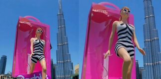 Muñeca “Barbie” gigante pasea en las calles de Dubái Muñeca "Barbie" gigante pasea en las calles de Dubái