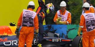 Checo Pérez chocó en la P1 del Gran Premio de Hungría Checo Pérez chocó en la P1 del Gran Premio de Hungría