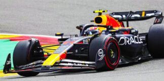 Checo Pérez llega segundo en el GP de Bélgica, su podio 33 Checo Pérez llega segundo en el GP de Bélgica, su podio 33