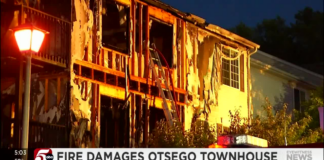 Varias familias desplazadas después de un incendio en un complejo de casas en Otsego Varias familias desplazadas después de un incendio en un complejo de casas en Otsego