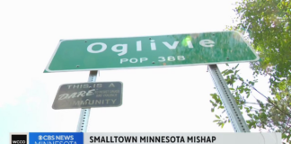 El pueblo se llama Ovilvie, pero el cartel dice otra cosa… El pueblo se llama Ovilvie, pero el cartel dice otra cosa...