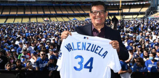 Los LA Dodgers retiran el número 34 del ‘Toro’ Valenzuela Los LA Dodgers retiran el número 34 del ‘Toro’ Valenzuela
