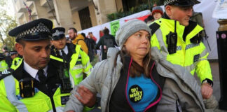 Greta Thunberg es detenida en una protesta en Londres Greta Thunberg es detenida en una protesta en Londres