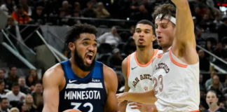 Quinta victoria de los Timberwolves: vencen 117 a 110 a los Spurs Quinta victoria de los Timberwolves: vencen 117 a 110 a los Spurs