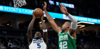 Edwards anotó ocho de sus 38 puntos en tiempo extra y los Timberwolves vencen a los Celtics Edwards anotó ocho de sus 38 puntos en tiempo extra y los Timberwolves vencen a los Celtics