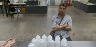 Capturan en Brasil a mexicano con botes de metanfetamina líquida Capturan en Brasil a mexicano con botes de metanfetamina líquida