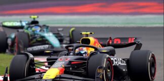 Checo Pérez llega tercero en el GP de China; Max Verstappen es primero Checo Pérez llega tercero en el GP de China; Max Verstappen es primero