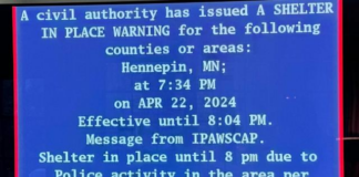 El alerta que se vio por TV en la noche del lunes fue un error según Hennepin El alerta que se vio por TV en la noche del lunes fue un error según Hennepin