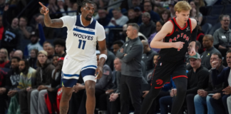 Timberwolves aplastan a Raptors por 133 a 85 y empatan el 1º lugar en el Oeste en la NBA Timberwolves aplastan a Raptors por 133 a 85 y empatan el 1º lugar en el Oeste en la NBA
