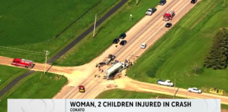 Una mujer y dos niños resultaron heridos en un grave choque al oeste de Twin Cities Una mujer y dos niños resultaron heridos en un grave choque al oeste de Twin Cities