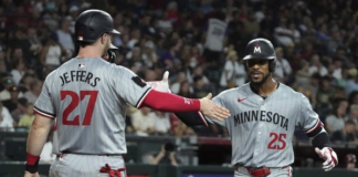 Byron Buxton tuvo un jonrón de tres carreras y los Twins vencieron a los Diamondbacks Byron Buxton tuvo un jonrón de tres carreras y los Twins vencieron a los Diamondbacks
