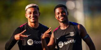 Tras su recuperación, el mexicano Julián Araujo ya entrena con el Barcelona Tras su recuperación, el mexicano Julián Araujo ya entrena con el Barcelona