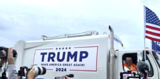 Trump viaja en camión de basura tras críticas a Puerto Rico, Kamala y Biden Trump llega en un camión de basura a mitin tras críticas a Kamala y Biden