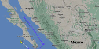 Detectan avión de la Fuerza Aérea de EEUU en espacio aéreo de México Detectan avión de la Fuerza Aérea de EEUU en espacio aéreo de México