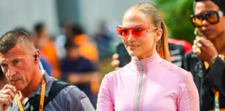 Jennifer Lopez impone moda en la F1 con ajustado outfit de látex Jennifer Lopez impone moda en la F1 con ajustado outfit de látex