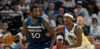 Timberwolves ganan 117-110 el Juego 4 ante Warriors y toman ventaja 3-1 en la serie Timberwolves ganan 117-110 el Juego 4 ante Warriors y toman ventaja 3-1 en la serie