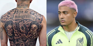 Julián Araujo honra a sus padres inmigrantes con impresionante tatuaje; él nació en EEUU Julián Araujo honra a sus padres inmigrantes con impresionante tatuaje; él nació en EEUU