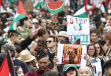Enfrentamientos en la megamarcha “México por Palestina”; exigen ruptura con Israel Enfrentamientos en la megamarcha “México por Palestina”; exigen ruptura con Israel