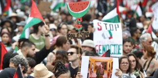 Enfrentamientos en la megamarcha “México por Palestina”; exigen ruptura con Israel Enfrentamientos en la megamarcha “México por Palestina”; exigen ruptura con Israel