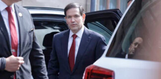 Marco Rubio llega a Palacio Nacional para reunión con la presidenta mexicana Sheinbaum Marco Rubio llega a Palacio Nacional para reunión con la presidenta mexicana Sheinbaum