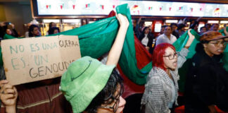 El Festival de Cine de Morelia se convierte en escenario de protestas en apoyo a Palestina El Festival de Cine de Morelia se convierte en escenario de protestas en apoyo a Palestina