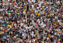 7 millones marchan en EEUU en repudio a Trump mientra él se burla de ellos 7 millones marchan en EEUU en repudio a Trump mientra él se burla de ellos