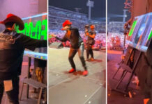 Eduin Caz rompe pantalla que cronometraba presentación de Grupo Firme, en Colombia Eduin Caz rompe pantalla que cronometraba la entrada de Grupo Firme, en Colombia