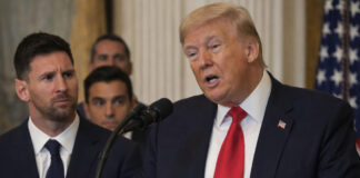 Messi en la Casa Blanca: gesto protocolario que encendió el debate en las redes sociales Messi en la Casa Blanca: gesto protocolario que encendió el debate en las redes sociales