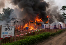 Incendian centro médico contra el ébola en el Congo; crece frustración por avance del virus Incendian centro médico contra el ébola en el Congo; crece frustración por avance del virus