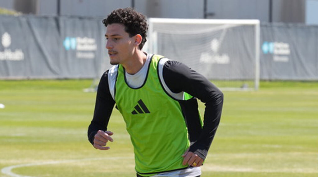 El argentino JTomás Chancalay entrena con sus compañeros del Minnesota United.