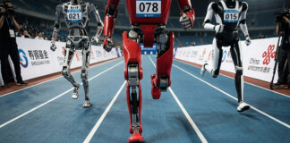 Robots baten récords humanos en los “Juegos Olímpicos” de humanoides en China Robots baten récords humanos en los "Juegos Olímpicos" de humanoides en China