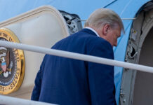 Trump escapa ante amenaza iraní y abandona a periodistas en avión señuelo Dejan a periodistas en avión señuelo; Trump cambia de aeronave ante amenaza de Irán