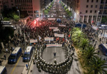 Miles de manifestantes protestan en Atenas contra la visita de Marco Rubio Miles de manifestantes protestan en Atenas contra la visita de Marco Rubio